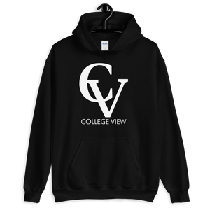 College View Co. Red / S CV Hoodie (wht print)