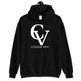 College View Co. Black / S CV Hoodie (wht print)