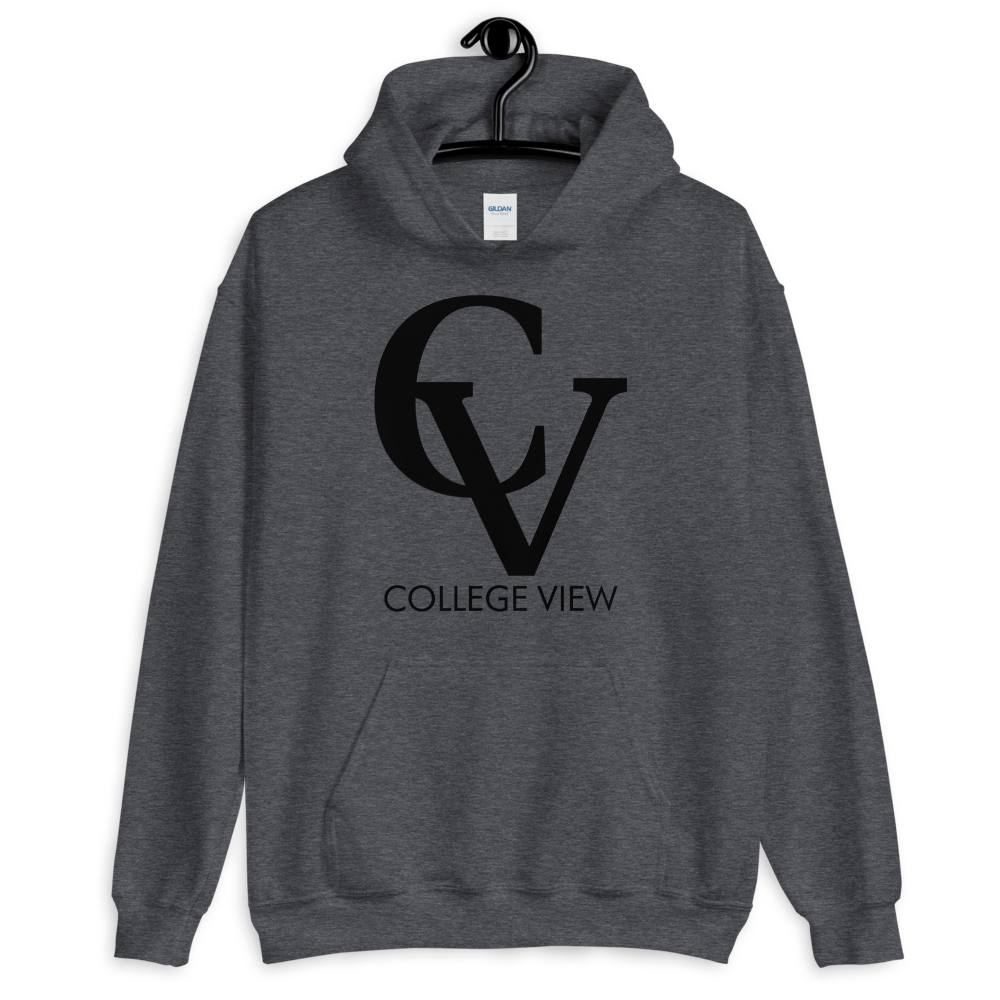 CV Hoodie (blk print) – College View Co.