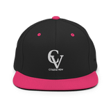 College View Co. Hats Black/ Neon Pink CV Snapback (Green Undervisor)