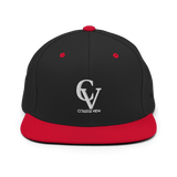College View Co. Hats Black/ Red CV Snapback (Green Undervisor)