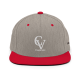 College View Co. Hats Heather Grey/ Red CV Snapback (Green Undervisor)