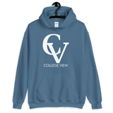 College View Co. Indigo Blue / S CV Hoodie (wht print)