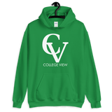 College View Co. Irish Green / S CV Hoodie (wht print)