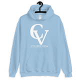 College View Co. Light Blue / S CV Hoodie (wht print)