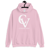 College View Co. Light Pink / S CV Hoodie (wht print)