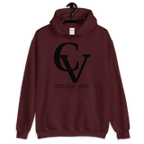 College View Co. Maroon / S CV Hoodie (blk print)